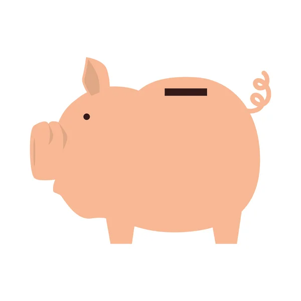 Piggy ahorro de dinero icono vector ilustración — Archivo Imágenes Vectoriales