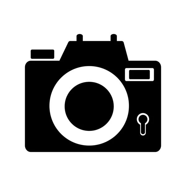 Vintage fotografische camera pictogram vectorillustratie — Stockvector