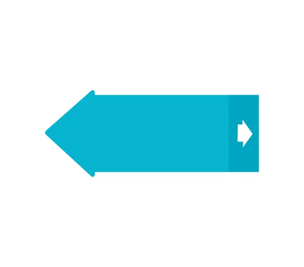 Símbolo de flecha azul icono vector ilustración — Vector de stock