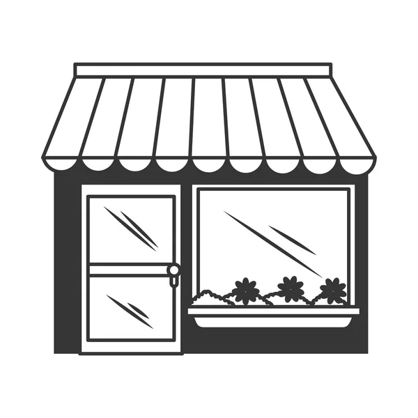 Shop κατάστημα κτίριο εικονίδιο εικονογράφηση διάνυσμα — Διανυσματικό Αρχείο