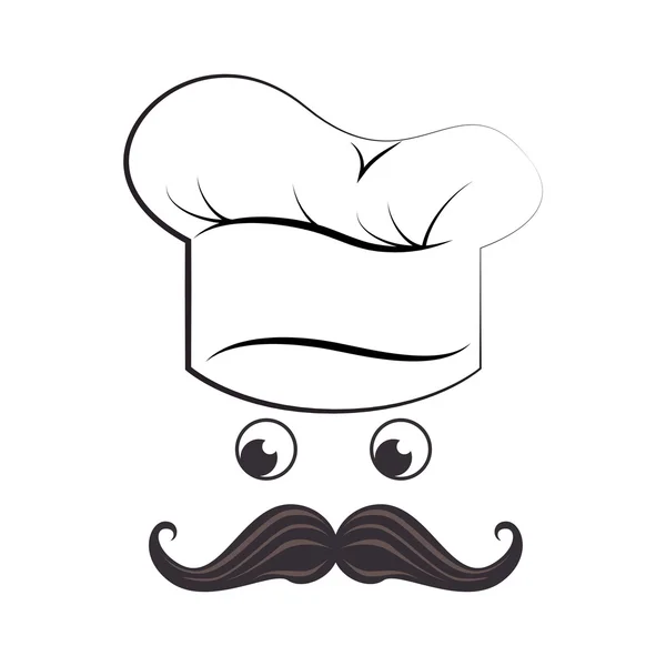 Chapeau restaurant chef icône vectoriel illustration — Image vectorielle