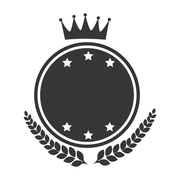 Badge vintage icône de bouclier illustration vectorielle — Image vectorielle