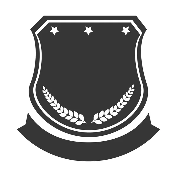 Badge vintage shield icon vector illustration — Stock Vector