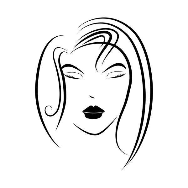 Głowa kobiety profil ikona ilustracja wektorowa — Wektor stockowy