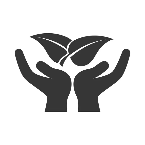 Gambar vektor ikon ekologi alam tanaman - Stok Vektor