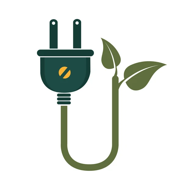 Energía verde icono de energía vector ilustración — Archivo Imágenes Vectoriales