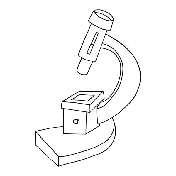 Microscopio ciencia herramienta icono vector ilustración — Archivo Imágenes Vectoriales