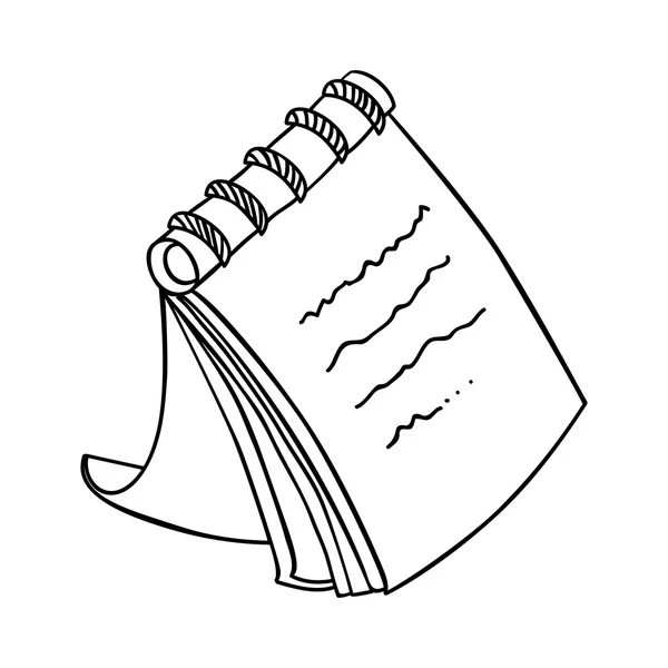Desenho gráfico da ilustração do vetor da folha do lápis do caderno —  Vetores de Stock