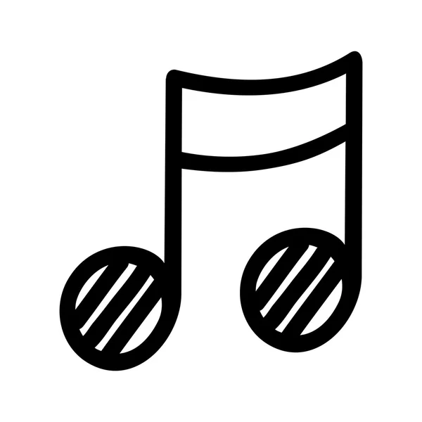 Musik Note Symbol Vektor Illustration Grafik Design — Stockvektor