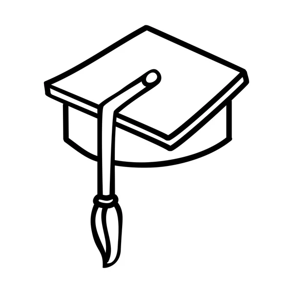 Cappello graduazione cap icona vettoriale illustrazione . — Vettoriale Stock