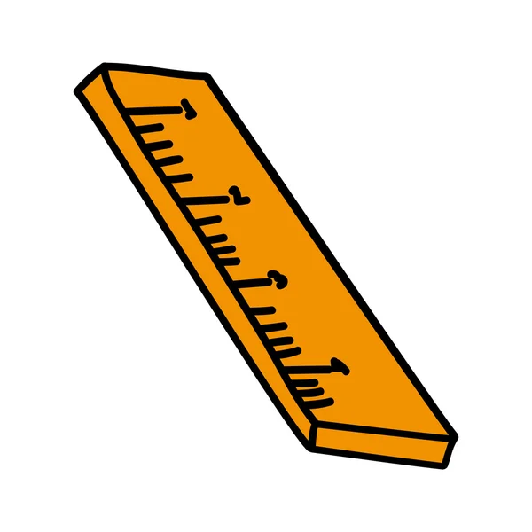 Лінійка вимірювання ізольована плоска піктограма . — стоковий вектор
