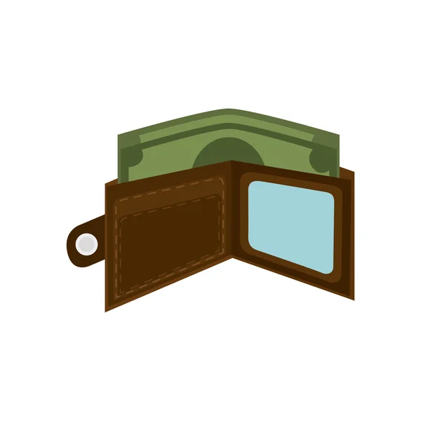 Pénztárca pénz megtakarítás ikon vektor — Stock Vector