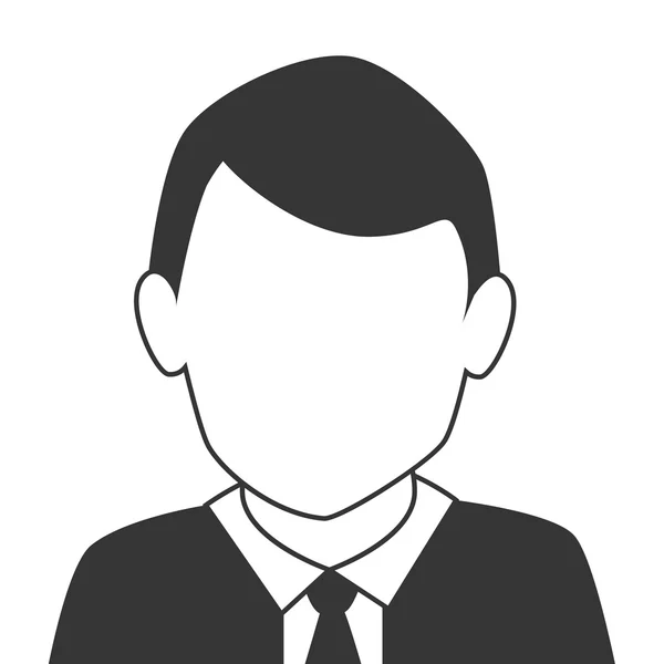 Männliches Profil Gesicht Symbol Vektor Illustration — Stockvektor