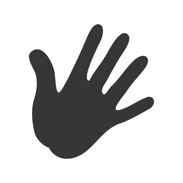 Mano humana icono de la palma vector ilustración — Vector de stock