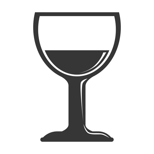 Wijnglas cup pictogram vectorillustratie — Stockvector