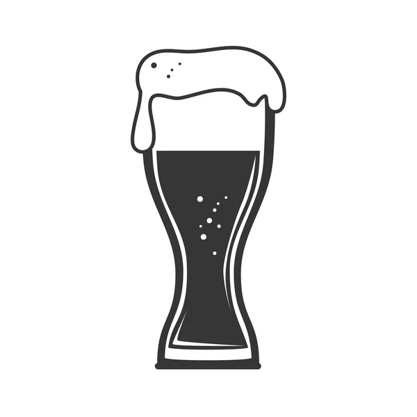 Délicieuse bière froide icône vectorielle illustration — Image vectorielle