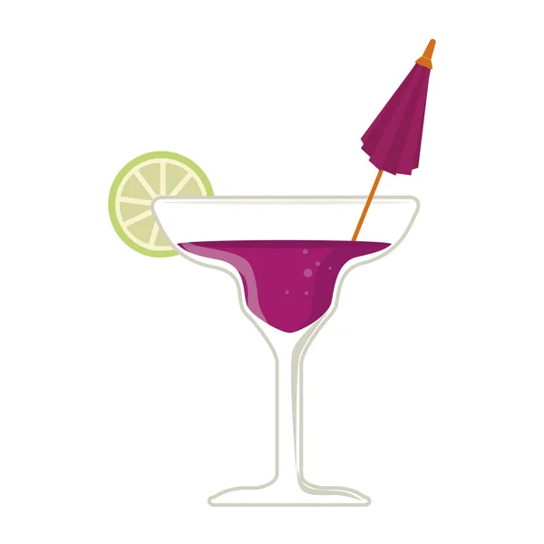 Cocktailglas cup ikonen vektor illustration — Stock vektor