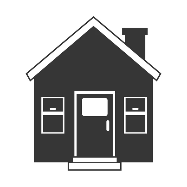 Casa casa ventana puerta icono vector gráfico — Archivo Imágenes Vectoriales