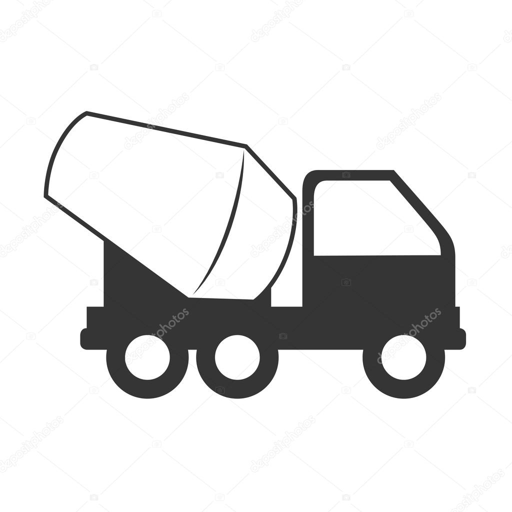 Concrete mixer truck cement icon vector graphic Stock Vector by
