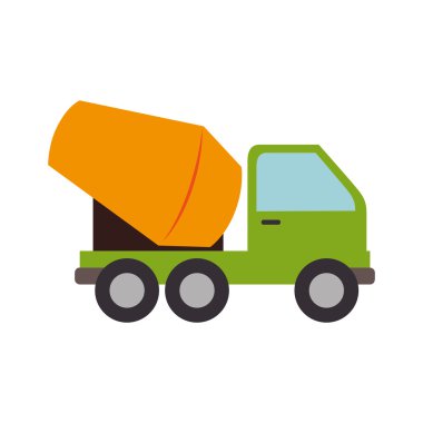 Beton Mikser kamyon çimento simge vektör grafiği