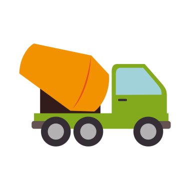 Beton Mikser kamyon çimento simge vektör grafiği
