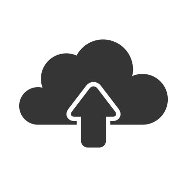 bulut dosyaları yükleme veri teknolojisi elektronik simge vektör gra