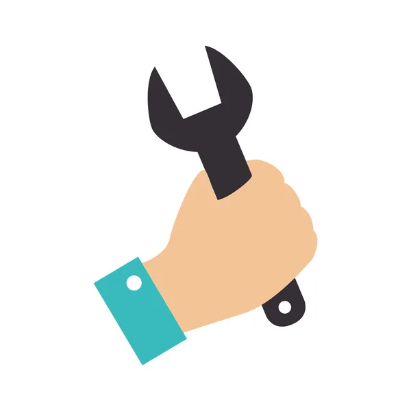 Wrench hand construction grab icon vector graphic — Stok Vektör