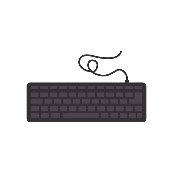 Keyboard pc computer technology electronic icon vector graphic — Stock Vector