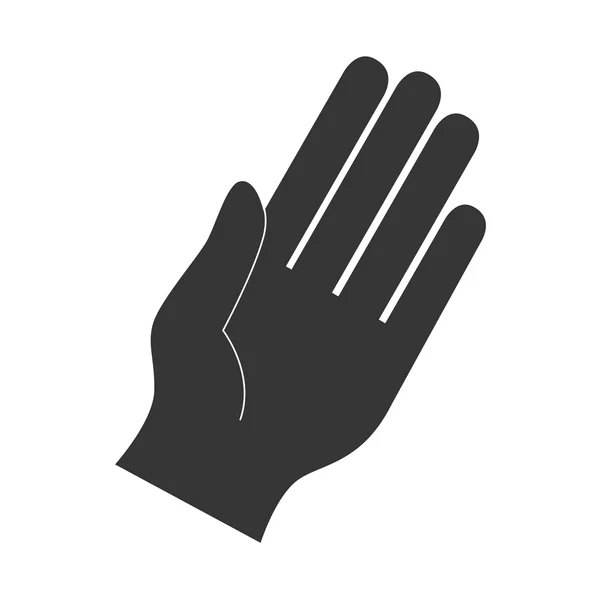 Hand vingers palm richting gebaar pictogram vectorafbeelding — Stockvector