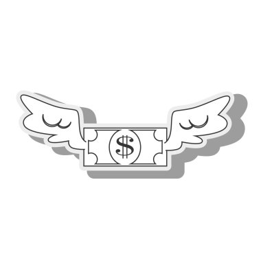 para kanat uç econonomy simge vektör grafiği