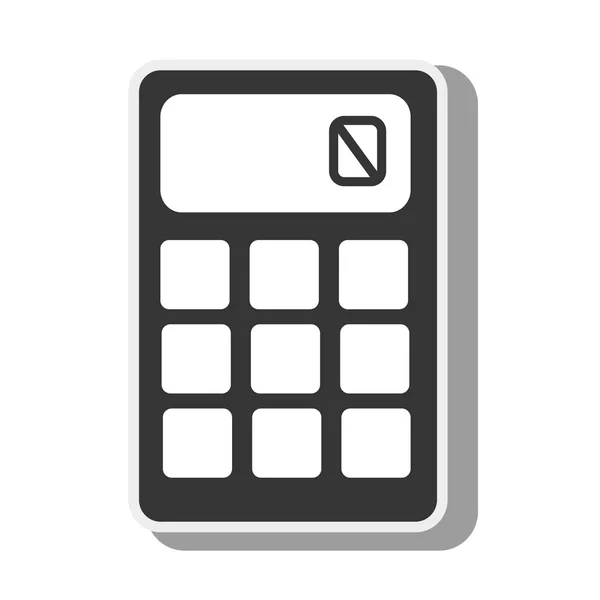 Calculator math object economie pictogram vectorafbeelding — Stockvector