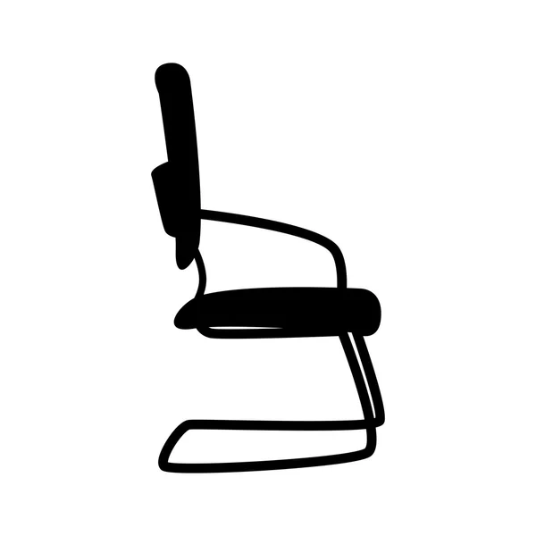 椅子オフィス家具アイコン ベクトル グラフィック — ストックベクタ