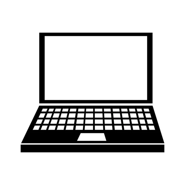 Laptop screen computer portable technology electronic icon vecto — Stock Vector