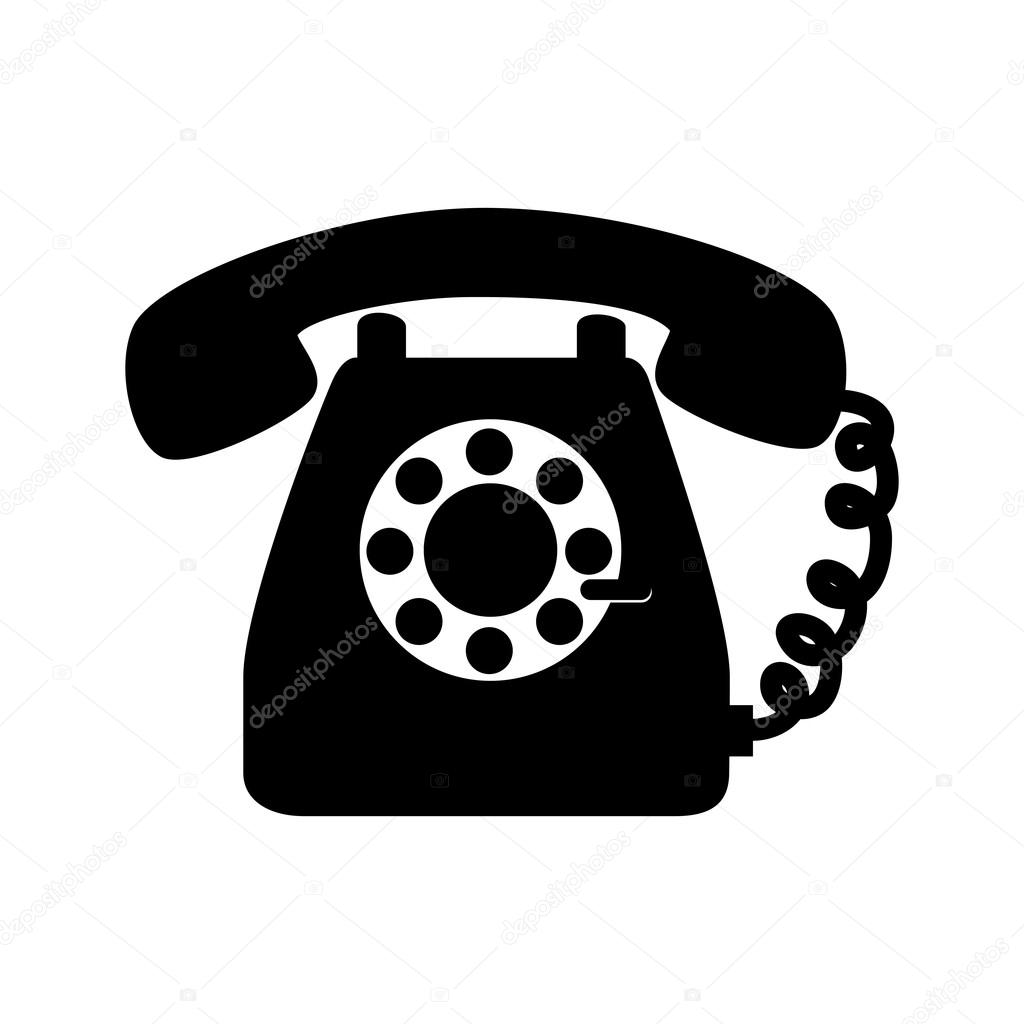 Phone vintage telephone call line supplies icon vector graphic Stock
