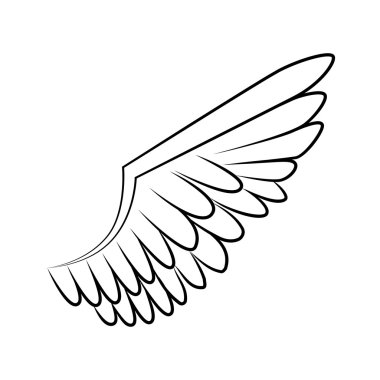 kanat kuş hayvan melek simge vektör grafiği
