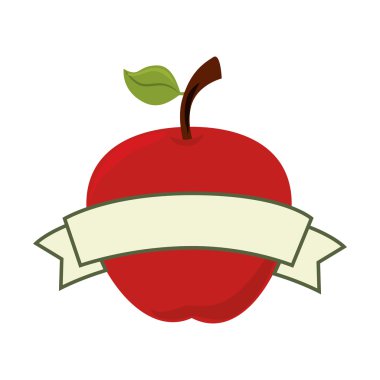 elma şerit meyve gıda simge vektör grafiği