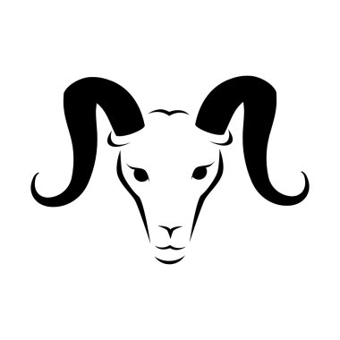 keçi Koç zodyak kabile simge vektör grafiği