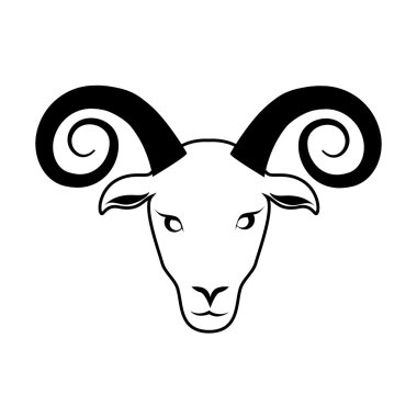 keçi Koç zodyak kabile simge vektör grafiği