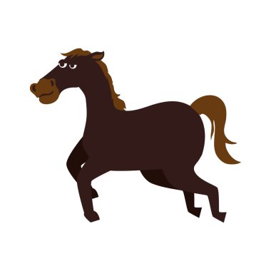 Ata binmek karikatür simge vektör grafiği