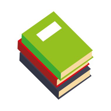 kitap yığınları eğitim simge vektör grafiği