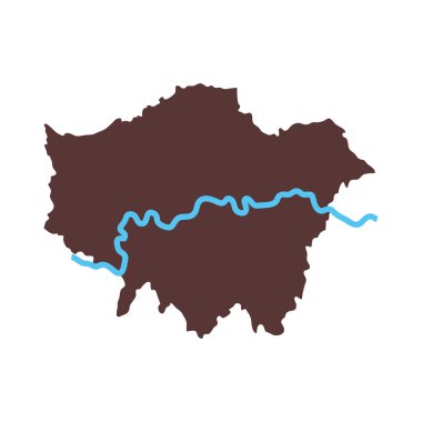 Londra harita şehir simge vektör grafiği