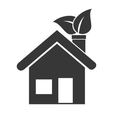 ev bırakır ekoloji simgesi vektör grafik