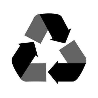 geri dönüşüm sembolü simgesi vektör grafiği