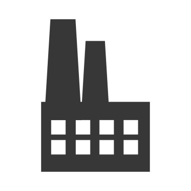 fabrika sanayi bina simgesi vektör grafik