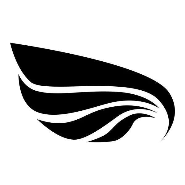 翼モダンなストライプのアイコン ベクトル グラフィック — ストックベクタ
