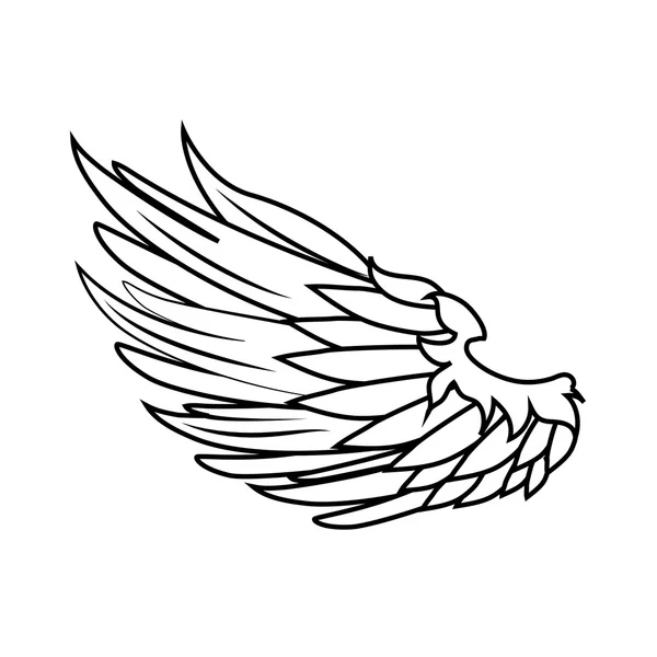 Vleugel vrijheid symbool pictogram vectorafbeelding — Stockvector