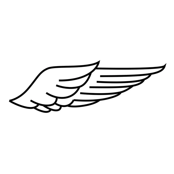 Skrzydło symbol wolności ikonę grafiki wektorowej — Wektor stockowy