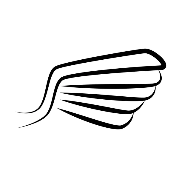Skrzydło symbol paski ikonę grafiki wektorowej — Wektor stockowy