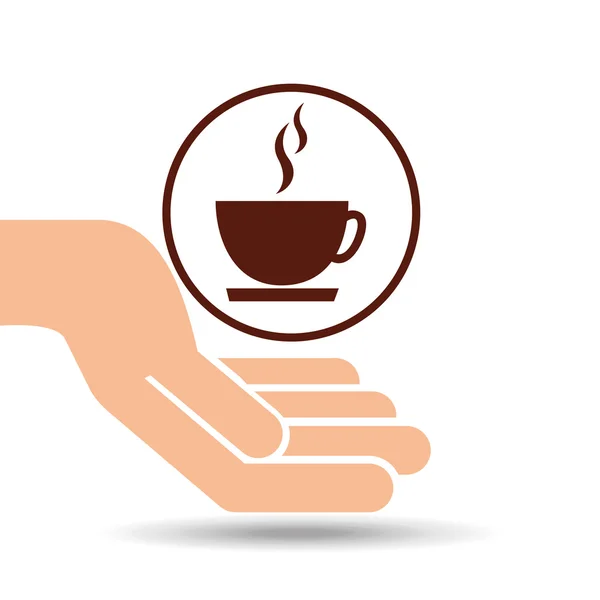 Hand holding coffee — Stock Vector