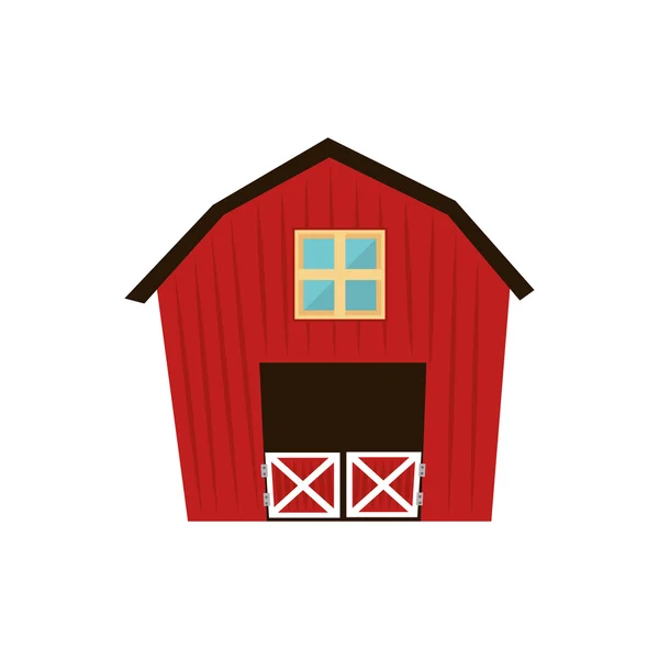 Barn house farm ranch icon vector graphic — Stock Vector